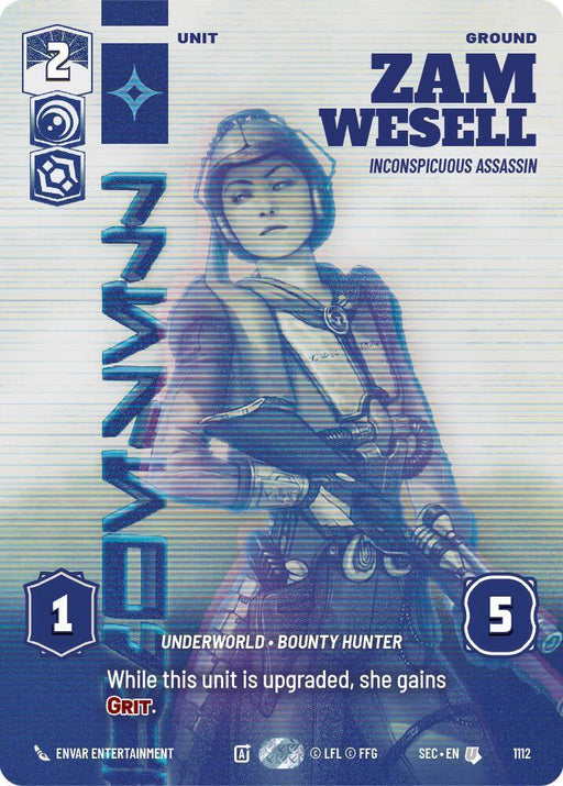 Zam Wesell - Inconspicuous Assassin (Prestige Foil) (1112) (1112) [Secrets of Power] - for just $1! 