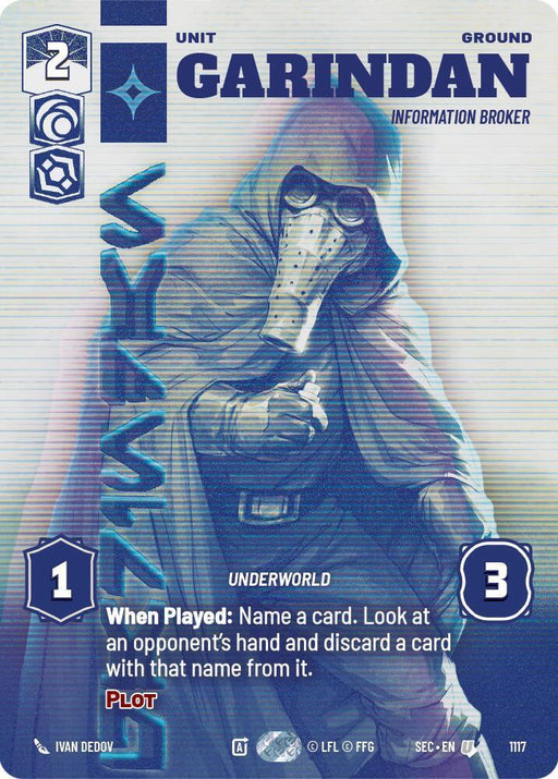 Garindan - Information Broker (Prestige Foil) (1117) (1117) [Secrets of Power] - for just $3.05! 