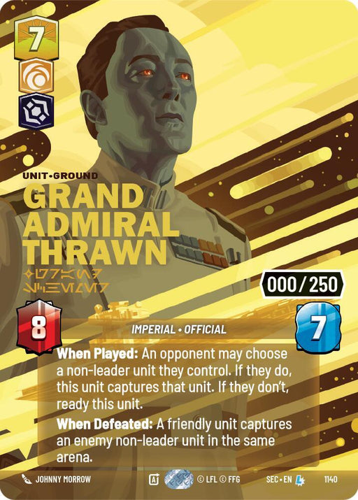Grand Admiral Thrawn - Grand Schemer (Serialized) (1140) (1140) [Secrets of Power] - for just $140! 