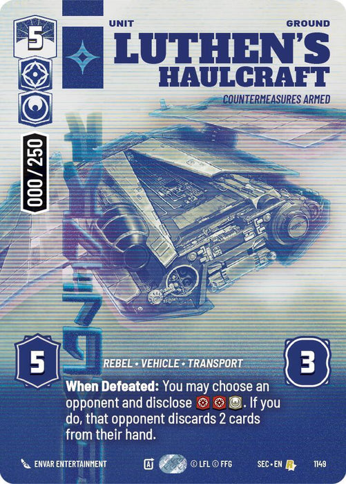 Luthen's Haulcraft - Countermeasures Armed (Serialized) (1149) (1149) [Secrets of Power] - for just $39.70! 