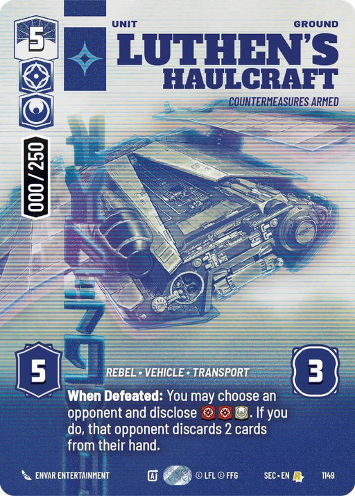 Luthen's Haulcraft - Countermeasures Armed (Serialized) (1149) (1149) [Secrets of Power] - for just $39.70! 