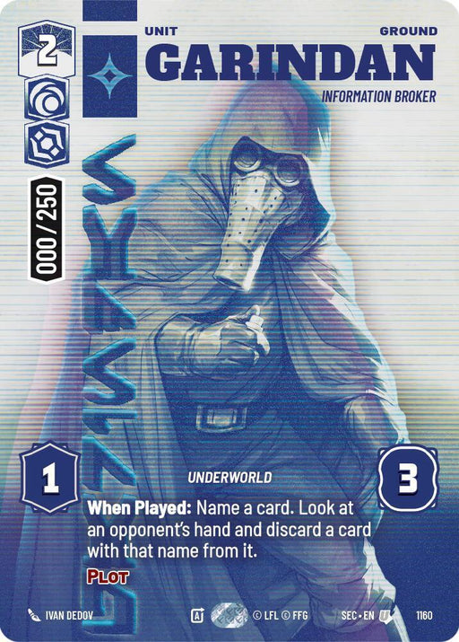 Garindan - Information Broker (Serialized) (1160) (1160) [Secrets of Power] - for just $80! 