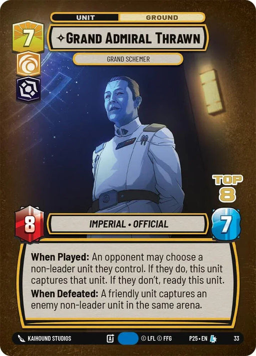 Grand Admiral Thrawn - Grand Schemer (Top 8) (33) (33) [Organized Play Promos] - for just $3.30! 