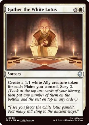 Gather the White Lotus (TLA-020) - Avatar: The Last Airbender Foil - for just $0.05! 