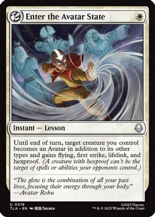 Enter the Avatar State (TLA-018) - Avatar: The Last Airbender Foil - for just $0.11! 