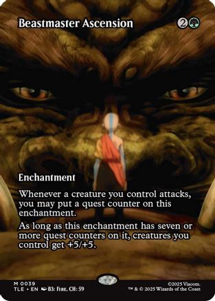 Beastmaster Ascension (Borderless) (TLE-039) - Avatar: The Last Airbender: Eternal-Legal - for just $1.15! 