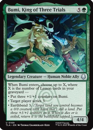 Bumi, King of Three Trials (TLA-169) - Avatar: The Last Airbender Foil - for just $0.07! 