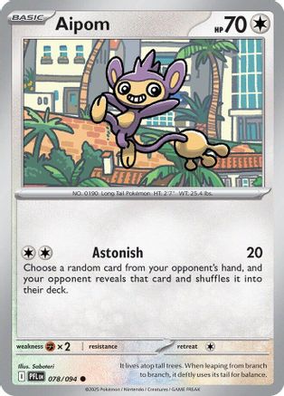 Aipom 078 - ME02 Phantasmal Flames - for just $0.04! 