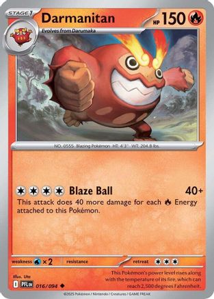 Darmanitan 016 - ME02 Phantasmal Flames Reverse Holofoil - for just $0.05! 
