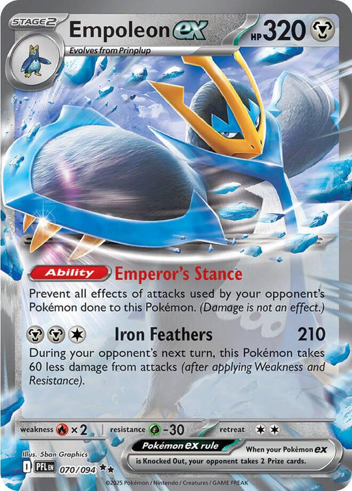 Empoleon ex (070/094) [Mega Evolution: Phantasmal Flames] - for just $0.20! 