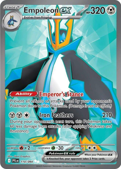 Empoleon ex (114/094) [Mega Evolution: Phantasmal Flames] - for just $0.75! 