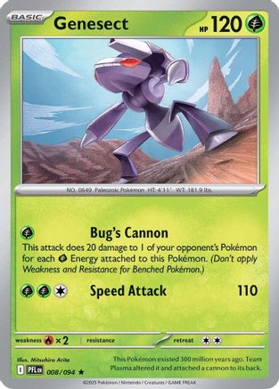 Genesect 008 - ME02 Phantasmal Flames Reverse Holofoil - for just $0.09! 