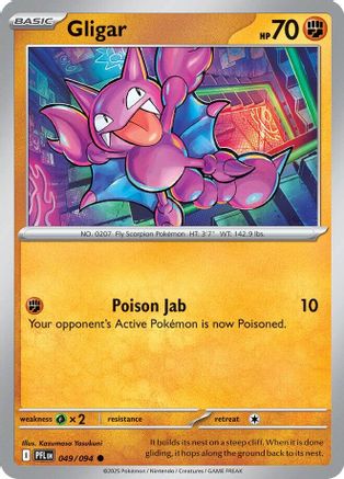 Gligar 049 - ME02 Phantasmal Flames Reverse Holofoil - for just $0.08! 