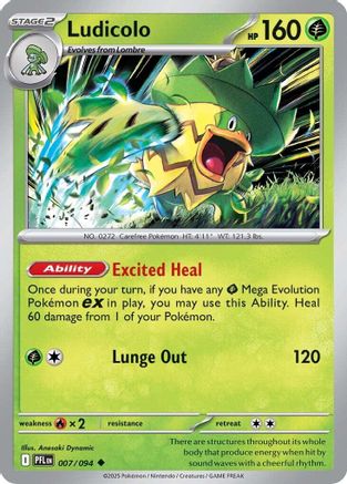 Ludicolo 007/094 - ME02 Phantasmal Flames - for just $0.04! 