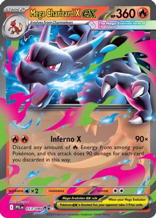 Mega Charizard X ex 013/094 - ME02 Phantasmal Flames Holofoil - for just $2.99! 