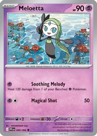 Meloetta 040 - ME02 Phantasmal Flames Reverse Holofoil - for just $0.12! 