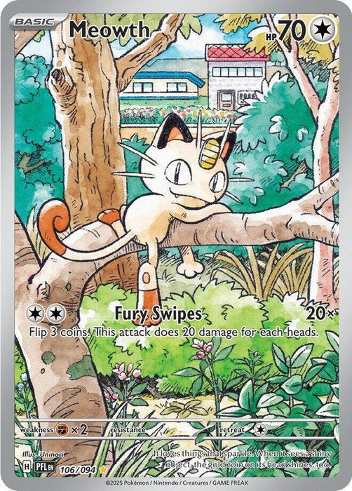 Meowth (106/094) [Mega Evolution: Phantasmal Flames] - for just $9.50! 