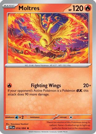Moltres 014 - ME02 Phantasmal Flames Reverse Holofoil - for just $0.10! 