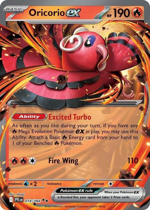 Oricorio ex (018/094) [Mega Evolution: Phantasmal Flames] - for just $0.20! 