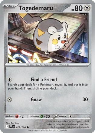 Togedemaru 073/094 - ME02 Phantasmal Flames Reverse Holofoil - for just $0.10! 