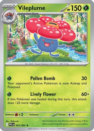 Vileplume 003 - ME02 Phantasmal Flames Holofoil - for just $0.05! 