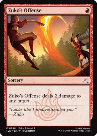 Zuko's Offense (0288) (TLE-288) - Avatar: The Last Airbender: Eternal-Legal - for just $0.11! 