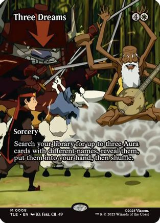 Three Dreams (Borderless) (TLE-008) - Avatar: The Last Airbender: Eternal-Legal Foil - for just $0.41! 