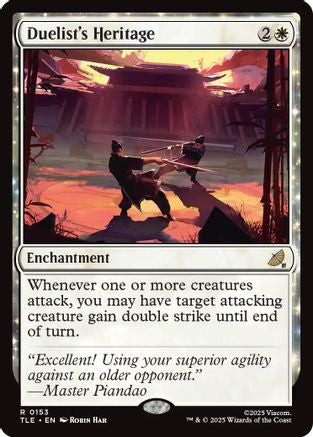Duelist's Heritage (TLE-153) - Avatar: The Last Airbender: Eternal-Legal Foil - for just $1.64! 