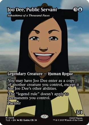 Joo Dee, Public Servant - Sakashima of a Thousand Faces (Borderless) (TLE-018) - Avatar: The Last Airbender: Eternal-Legal Foil - for just $6.22! 