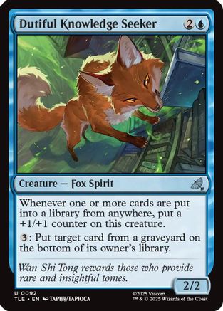 Dutiful Knowledge Seeker (TLE-092) - Avatar: The Last Airbender: Eternal-Legal Foil - for just $0.17! 