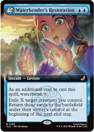 Waterbender's Restoration (Extended Art) (TLE-183) - Avatar: The Last Airbender: Eternal-Legal Foil - for just $0.93! 