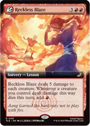 Reckless Blaze (Extended Art) (TLE-197) - Avatar: The Last Airbender: Eternal-Legal Foil - for just $0.18! 