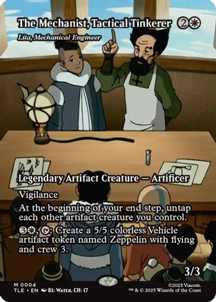 The Mechanist, Tactical Tinkerer - Lita, Mechanical Engineer (Borderless) (TLE-004) - Avatar: The Last Airbender: Eternal-Legal - for just $0.40! 