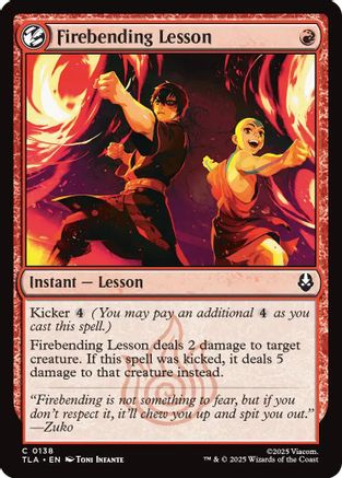 Firebending Lesson (TLA-138) - Avatar: The Last Airbender Foil - for just $0.09! 