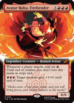 Avatar Roku, Firebender (Extended Art) (TLE-191) - Avatar: The Last Airbender: Eternal-Legal Foil - for just $5.80! 