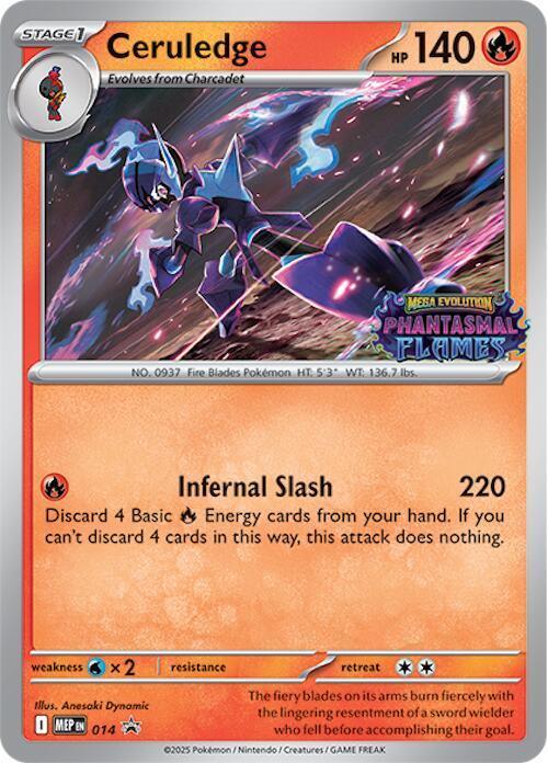 Ceruledge (014) (Prerelease) [Mega Evolution Promo] - for just $5.10! 