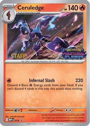 Ceruledge (Prerelease) [Staff] 014 - ME Mega Evolution Promo Holofoil - for just $51.26! 