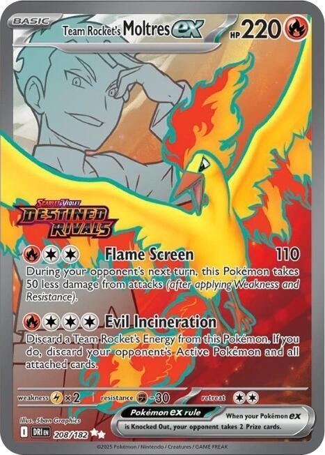 Team Rocket's Moltres ex (208/182) (Destined Rivals Stamp) [Miscellaneous Cards] - for just $3.45! 