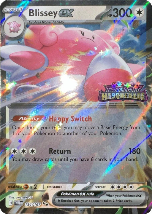Blissey ex (134/167) (Twilight Masquerade Stamped) [Scarlet & Violet: Twilight Masquerade] - for just $0.35! 