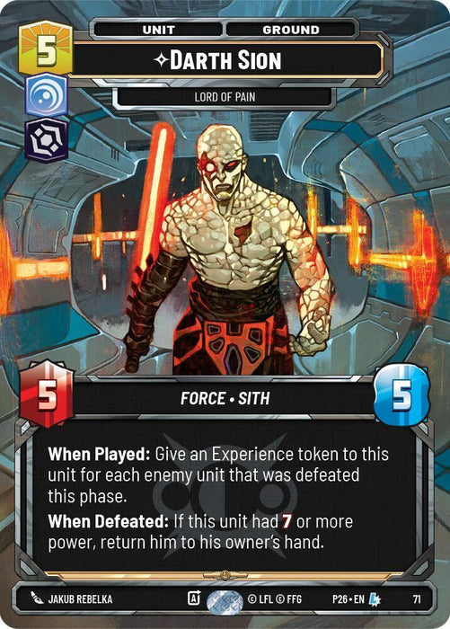 Darth Sion - Lord of Pain (71) (71) [Sector and Regional Promos: Season 1] - for just $10.50! 
