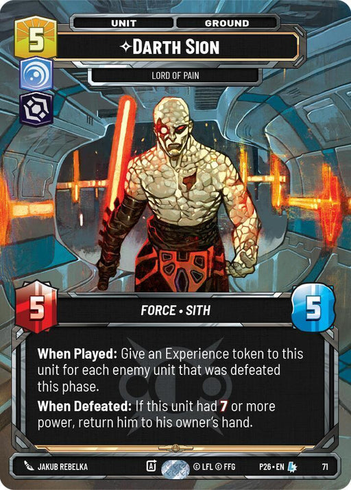 Darth Sion - Lord of Pain (71) (71) [Sector and Regional Promos: Season 1] - for just $4.50! 