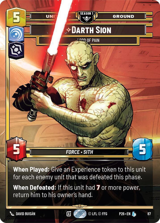Darth Sion - Lord of Pain (87) (87) [Sector and Regional Promos: Season 1] - for just $24.20! 
