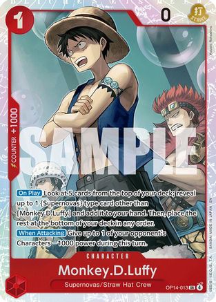 Monkey.D.Luffy - OP14-013 (OP14-013) - The Azure Sea's Seven Foil - for just $0.28! 