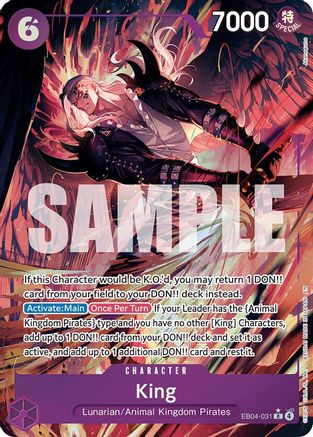 King (Alternate Art) (EB04-031) - The Azure Sea's Seven Foil - for just $4.13! 