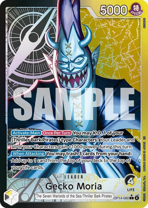 Gecko Moria (OP14-080) (Alternate Art) [The Azure Sea's Seven] - for just $5.25! 