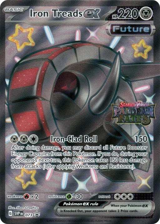Iron Treads ex (073) (Paldean Fates Stamped) [Scarlet & Violet: Paldean Fates] - for just $0.40! 