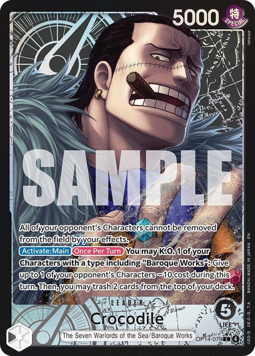 Crocodile (OP14-079) (Alternate Art) [The Azure Sea's Seven] - for just $12.50! 