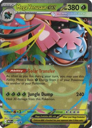 Mega Venusaur ex 013 - ME Mega Evolution Promo Holofoil - for just $0.51! 