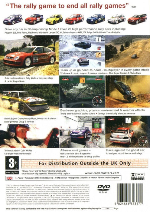 Colin McRae Rally 04 [PAL Version] – PlayStation 2 (PS2) - for just $3.99! 