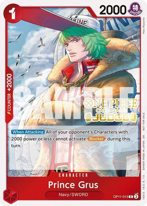 Prince Grus (Judge Pack Vol. 7) [One Piece Promotion Cards] - for just $0.60! 